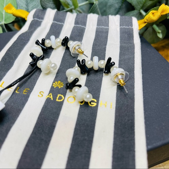 NWT Lele Sadoughi - Riviera Hoop Earrings - Picture 3 of 9